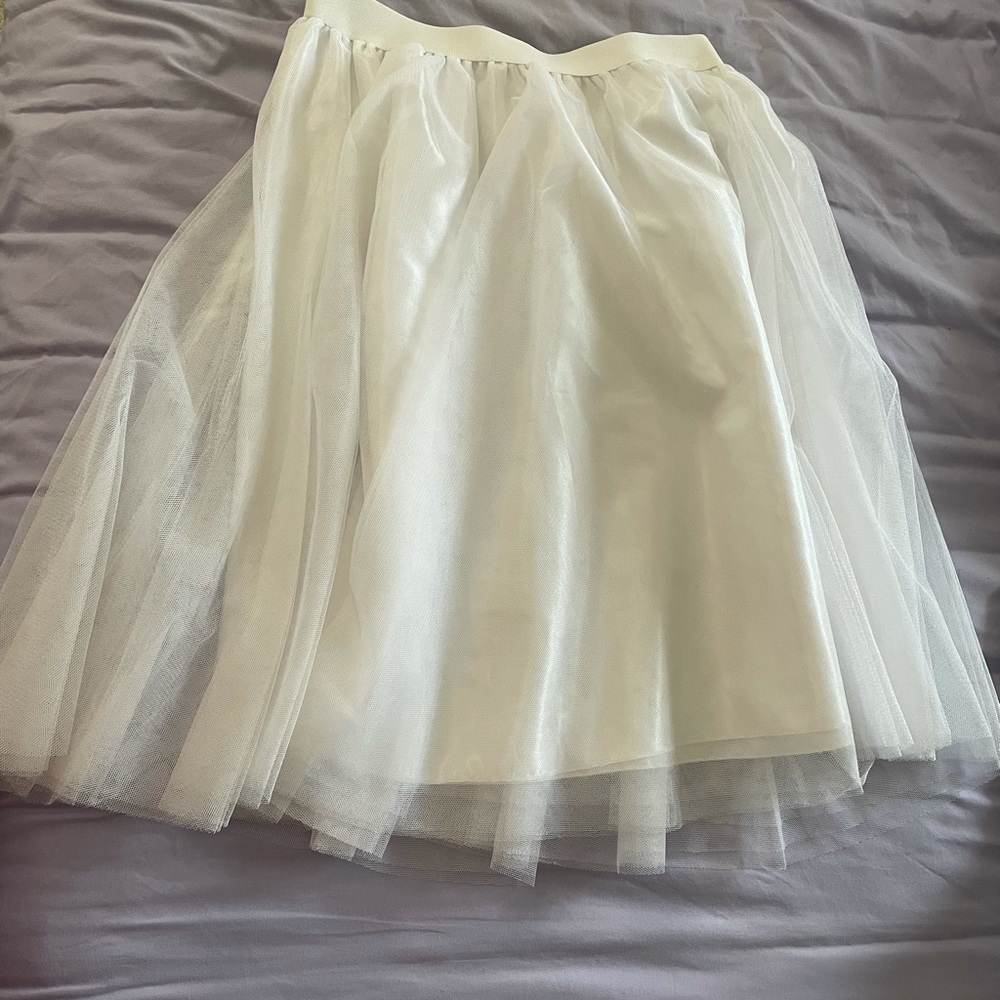 White tulle skirt